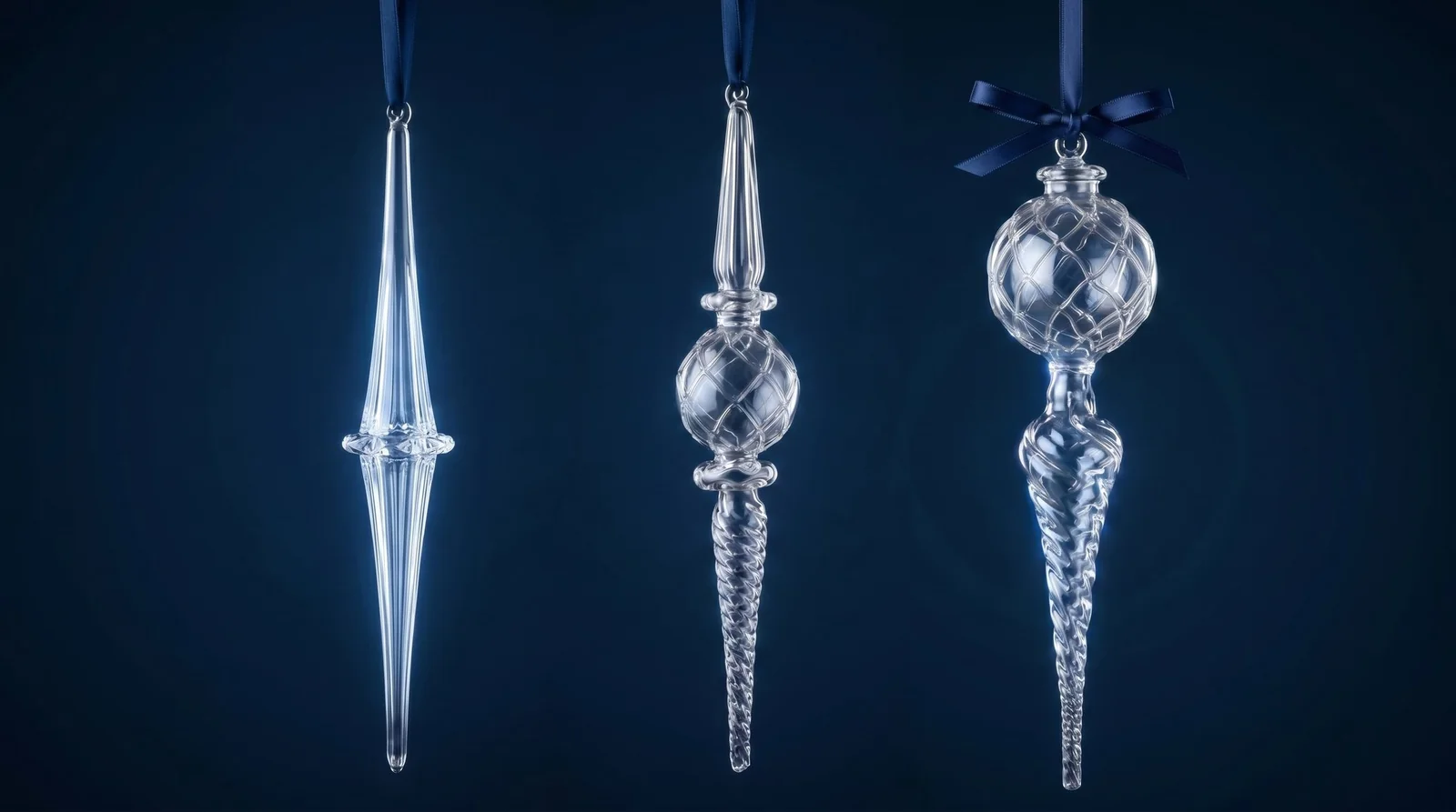 Стеклянные ёлочные игрушки ВТБ Private Banking